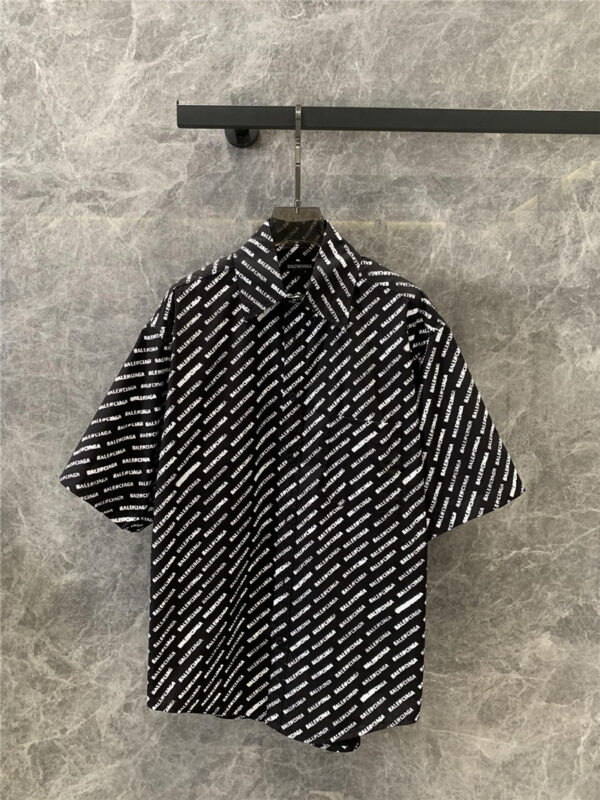 Balenciaga full print short sleeve shirt replica d&g clothing