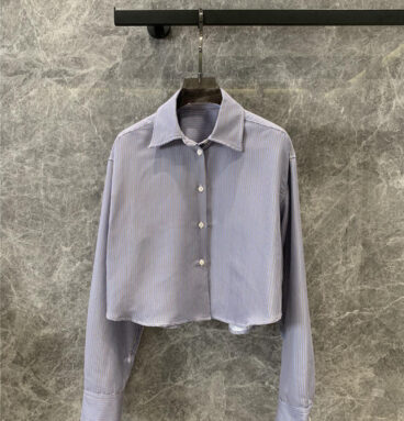 acne studios short striped long-sleeved shirt replica clothes