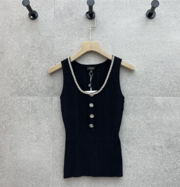 Chanel U-neck knitted vest replicas clothes