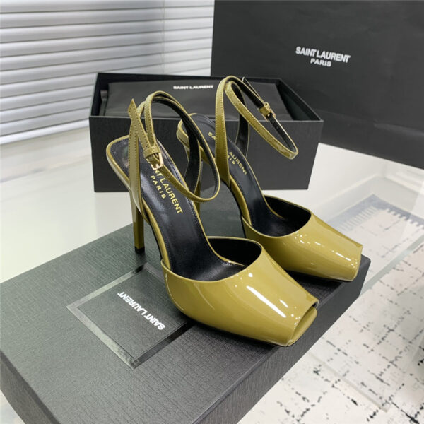 YSL catwalk style fish mouth high heel sandals replica shoes