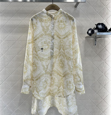 dior cotton and linen animal shirt replica designer clothes