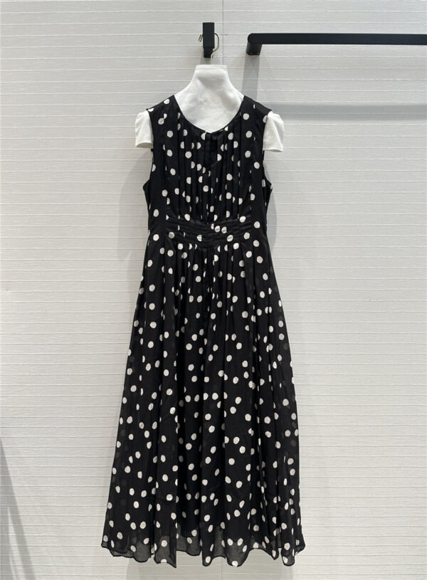 MaxMara polka dot print silk-cotton dress replica clothes