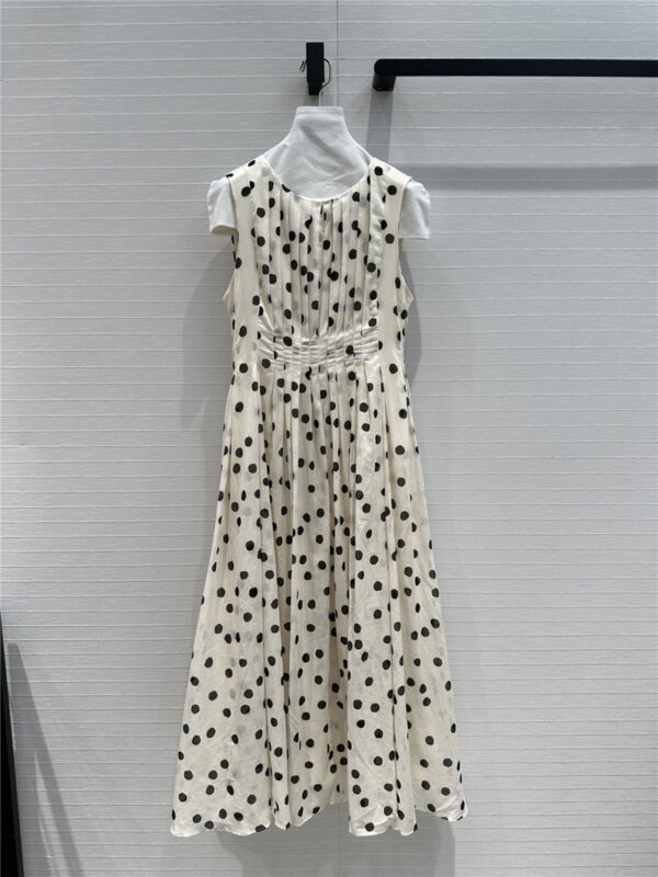 MaxMara polka dot print silk-cotton dress replica clothes
