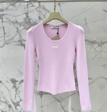 miumiu slim knitted long-sleeved replica clothes