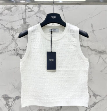 Fendi double F letter knitted vest replica d&g clothing