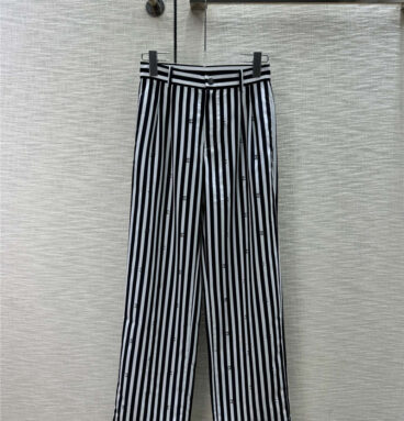 Chanel hot diamond double c striped trousers replicas clothes
