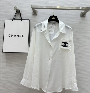 Chanel linen white shirt cheap replica designer clothes