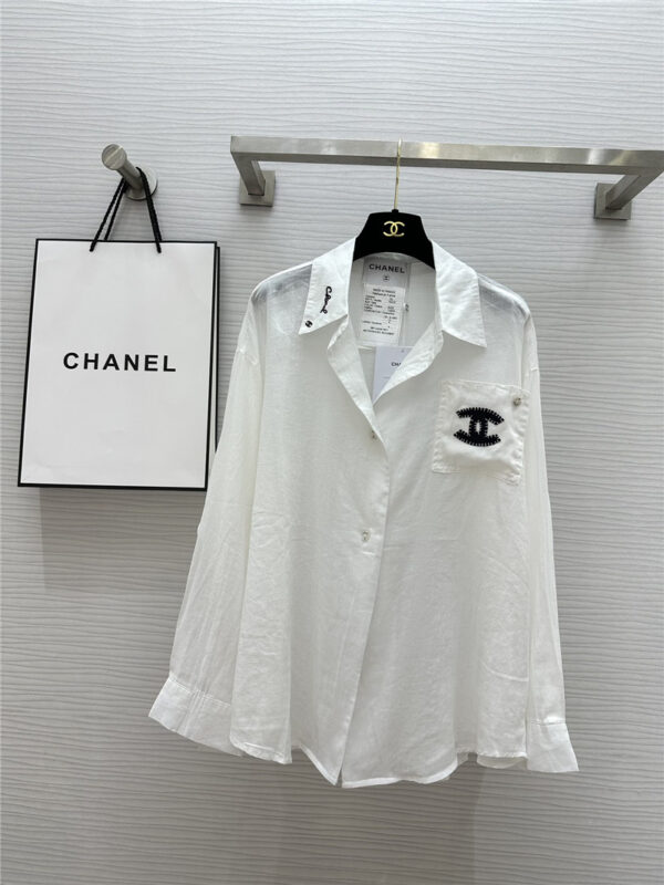 Chanel linen white shirt cheap replica designer clothes