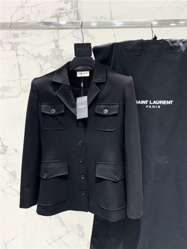 YSL four-pocket knitted jacket replica d&g clothing