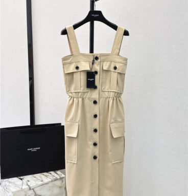 YSL workwear style sling tube dress replica clothing