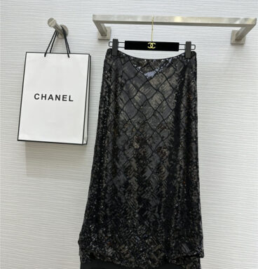Chanel sequined hip skirt replica designer clothes
