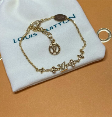 louis vuitton LV small flower logo bracelet
