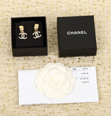 Chanel letter earrings